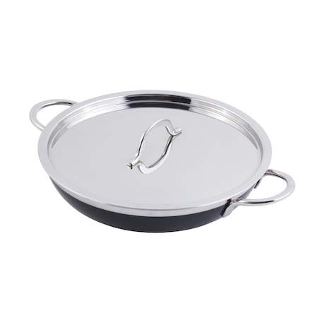 Bon Chef Classic Cntry French Col Saute Pan/Skillet W/Cover Dbl Handle  11 "X2 1/4"  2 Qt 12 Oz 60305BLACK